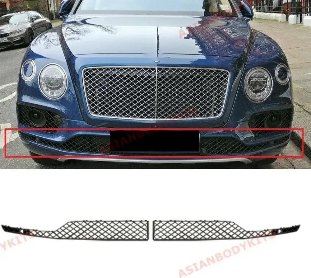 Черная нижняя сетка для Bentley Bentayga 2015-2020 Бентли Бентайга
