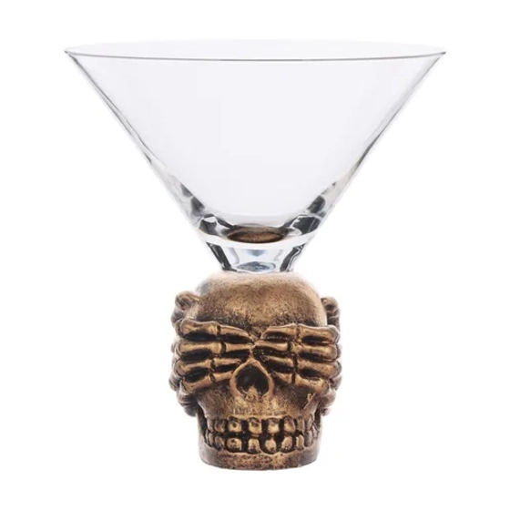 Рюмка коктейльная 220 мл Мартини Череп Skull d 11,8 см h12,5 см P.L. - BarWare [4]