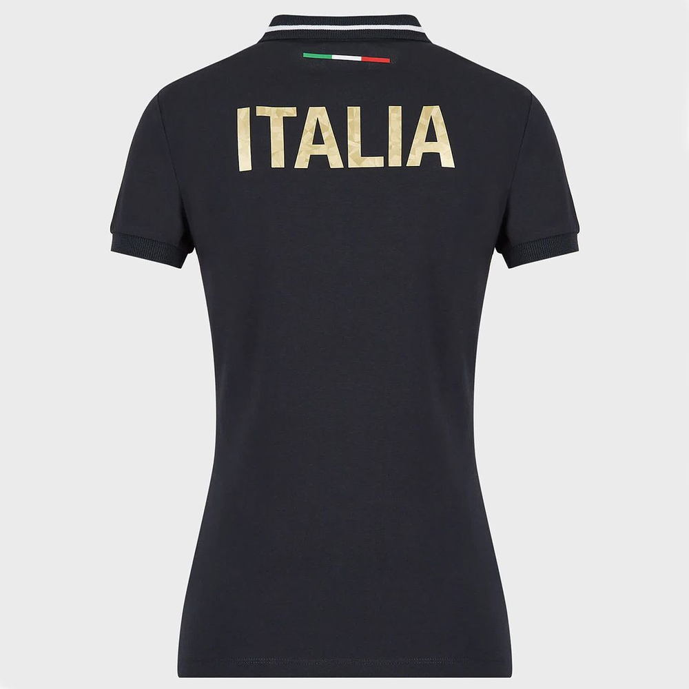 Женское поло EA7 Woman Jersey Polo Shirt - небесный