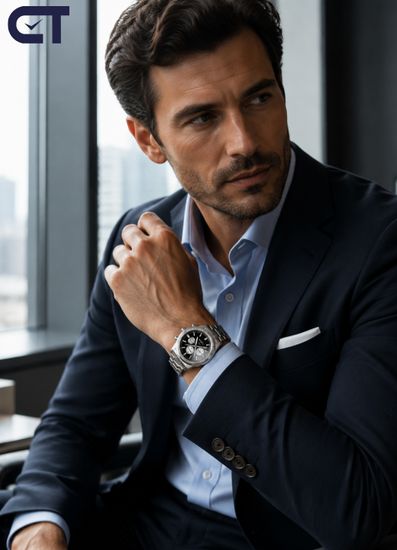 CASIO EFR-575D-1ADF EDIFICE мужские наручные часы — стальной хронограф с выпуклым стеклом и чёрным циферблатом
