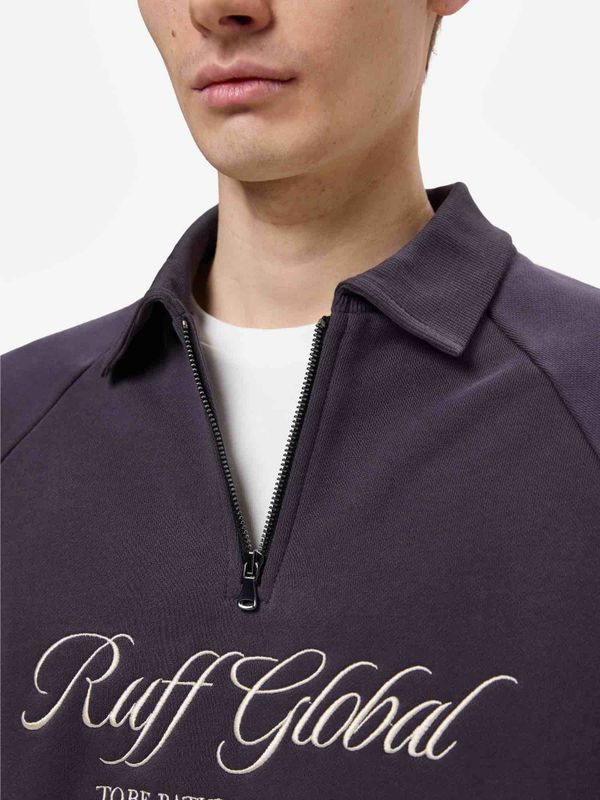 Толстовка Half Zip темно-фиолетовая - фото 5