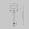 Тросовый подвес с потолочной чашей Accessories for system Shelf CA029SW-L1000-B Maytoni
