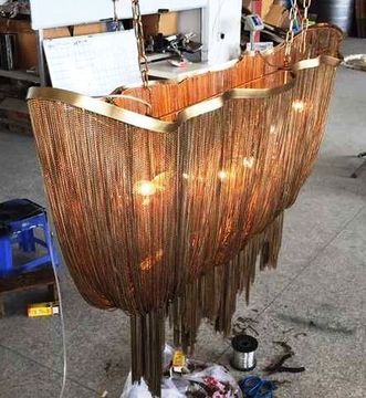 Terzani Atlantis small linear chandelier