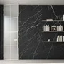 Межкомнатная алюминиевая дверь в скрытом коробе Loft 16 стекло матовое бесцветное