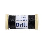 Мулине Gamma металлик M 5 мотков по 50 метров, M-150 черный, Gamma BRILL