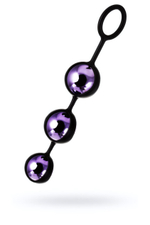 Трехрядные шарики со смещенным центром тяжести Pleasure Balls (Цвет: фиолетовый перламутр с черным)