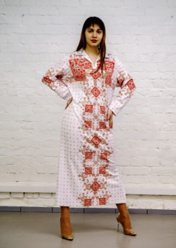 Платье "Тератология",по мотивам заставки в рукописной книге Евангелие апракос, выполненной в Зооморфном стиле