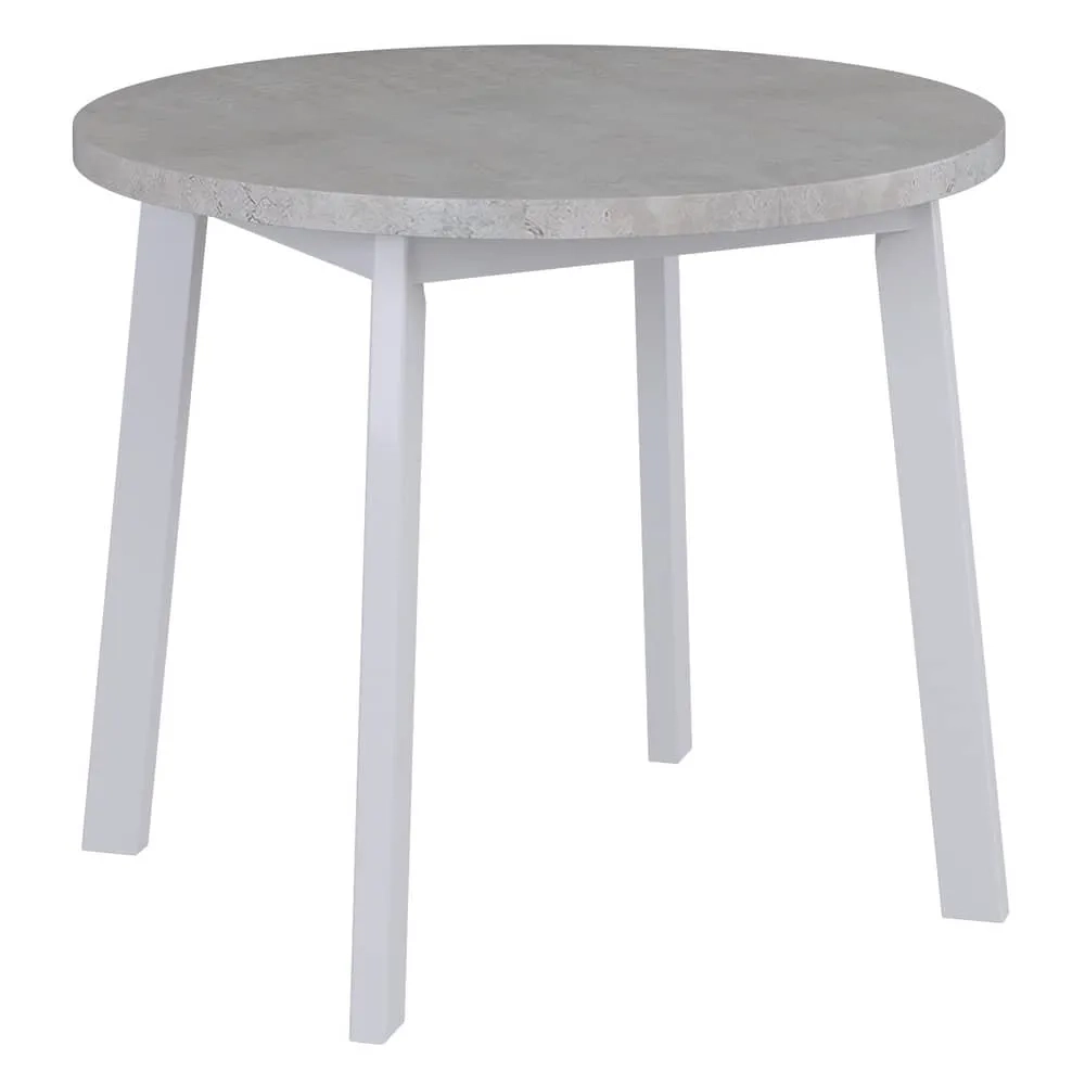 Стол Bradex Home Next круглый раскладной 90-120x90x76,5см, Бетон Лайт, белый