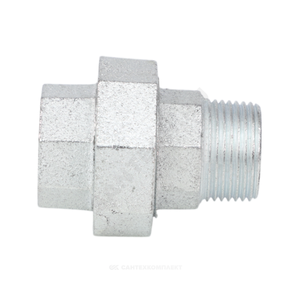 Соединитель прямой американка чугун оц Ду 20 (3/4") ВР/НР Fittex