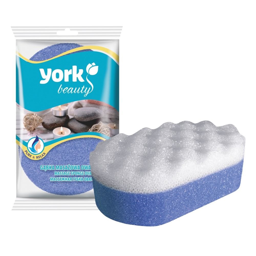 Губка для тела Овал YORK р-р: 145 х 95 х 50 мм