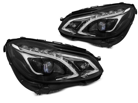 Фары передние BLACK LED DRL для Mercedes E W212 FL