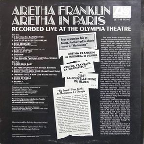 Aretha Franklin / Aretha In Paris (LP)