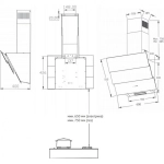 Наклонная вытяжка Korting KHC 68073 GN