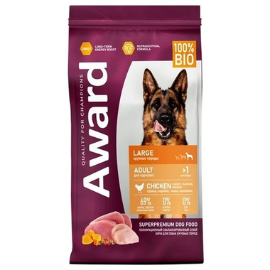 Award Dog Adult Large Курица/Индейка/Тыква/Шиповник 2 кг
