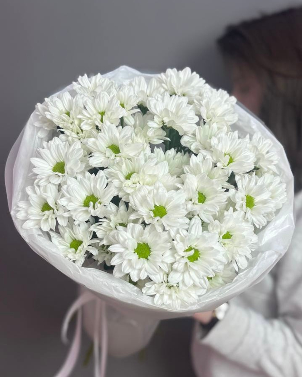 Букет из 5 кустовых ромашковых хризантем