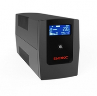 Линейно-интерактивный ИБП ДКС серии Info LCD, 1200 ВА/720 Вт, 1/1, 4xIEC C13, USB + RJ45, LCD, 2x7Aч
