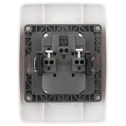 Розетка ЭРА Серия 12 12-2107-01 двойная без заземления 2X2P 16A-250В IP20 белый | Эра 12