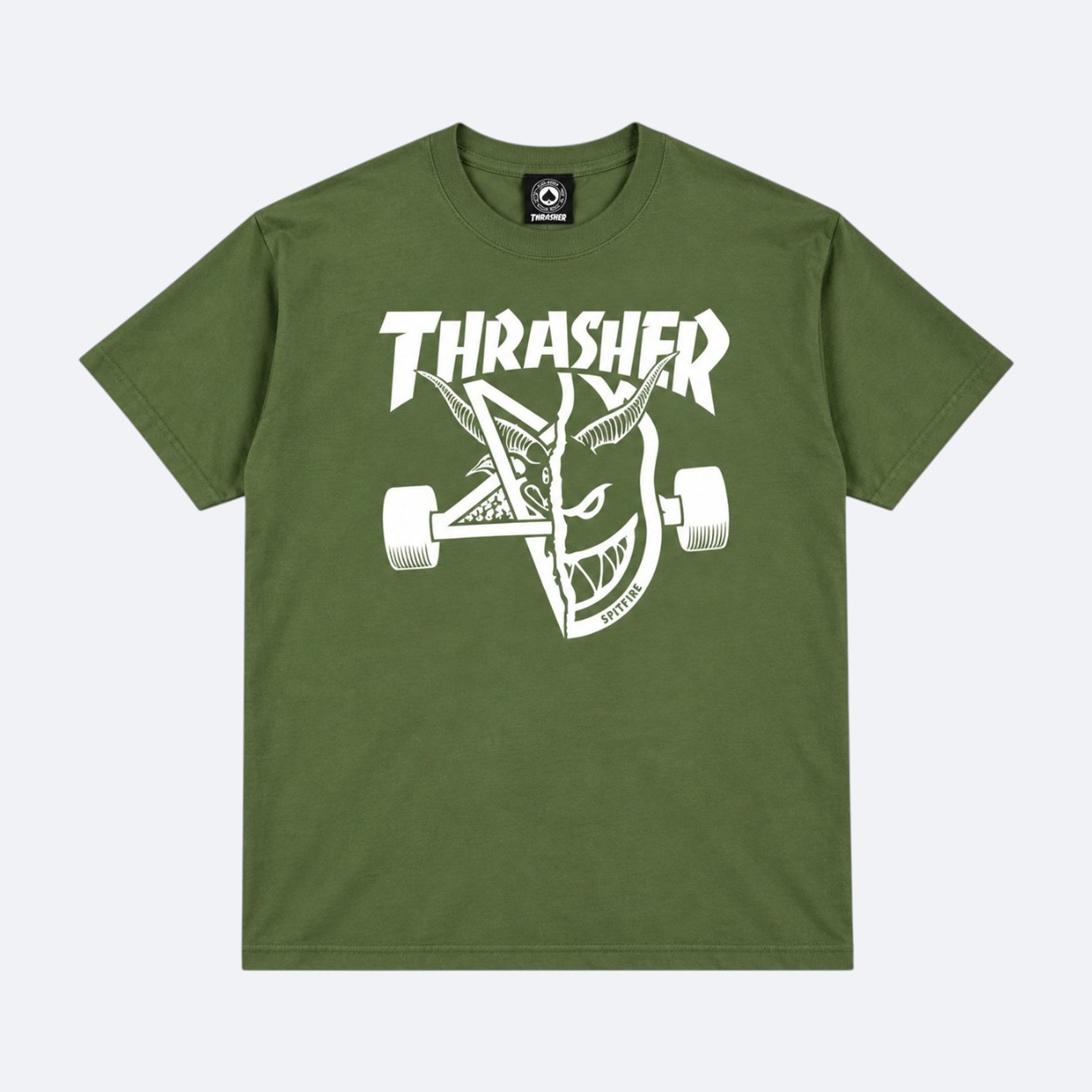 Thrasher x Spitfire Thrash & Burn (military green) артикул: - купить в магазине Дайс