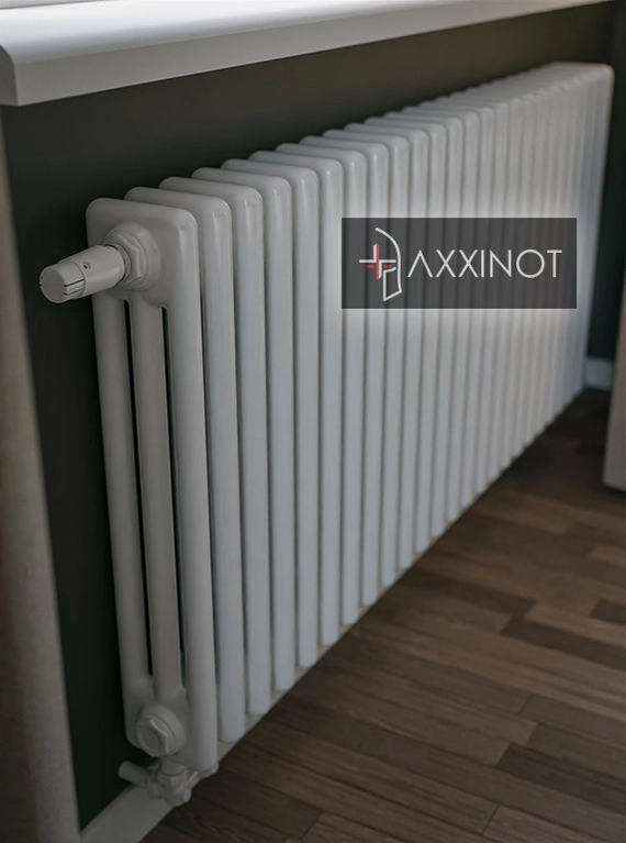 Axxinot Sentir 3070 - трехтрубный трубчатый радиатор высотой 700 мм, нижнее подключение с термовентилем