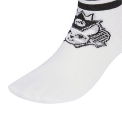 Теннисные носки Adidas Young Animation Crew 3P - white/black/powder plum