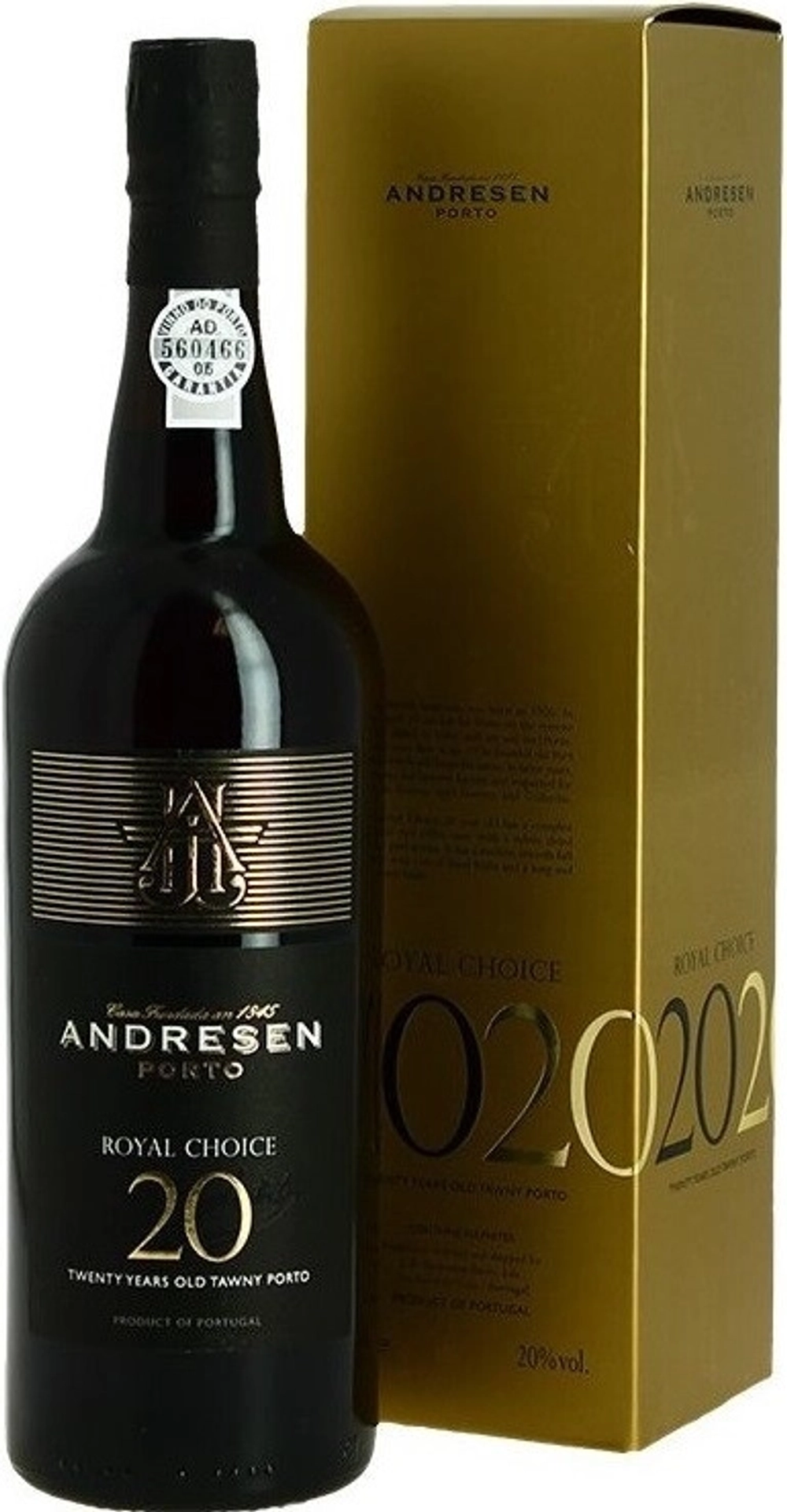 Портвейн Andresen Royal Choice 20 years, 0.75 л