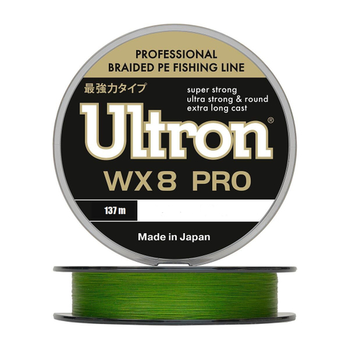 Шнур ULTRON WX 8 PRO 0,10 мм., 6,5 кг, 137 м, хаки