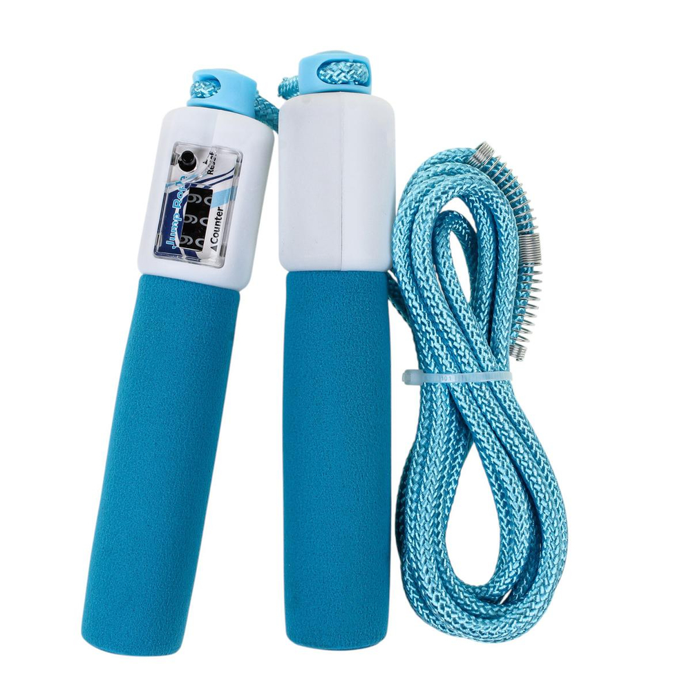 Скакалка тканевая со счетчиком 2,6м. цвет микс, блист. obl-524