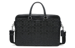 COACH Beckett Cow Leather Laptop Bag, Briefcase, Shoulder Bag, Crossbody Bag, Handbag Large Men"s Black