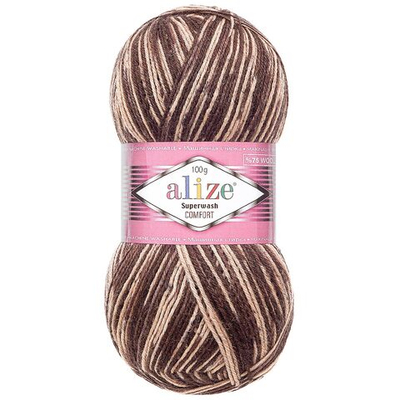 Пряжа Alize (Ализе) Superwash Comfort Socks / уп.5 мот. по 100 г, 420 м, 7678, 549365-51