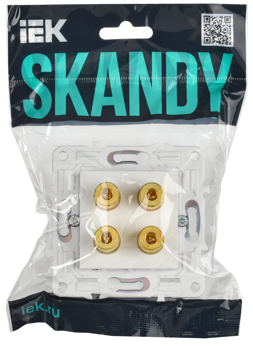 SKANDY Аудиорозетка 4-местная SK-A01W арктический белый IEK