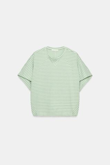 ZARA ФУТБОЛКА ОВЕРСАЙЗ В ПОЛОСКУ, ОТТЕНКИ ЗЕЛЕНОГО