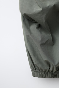ZARA БРЮКИ-ДЖОГГЕРЫ СПОРТИВНЫЕ ИЗ НЕЙЛОНА, ХАКИ