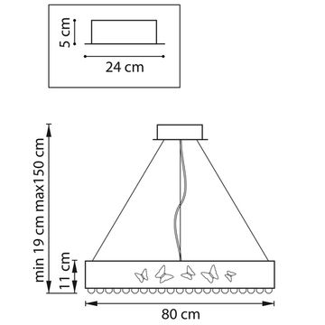 Люстра подвесная 78W 3000K 701181 бронза Faraone Lightstar