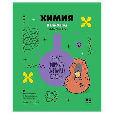 Тетрадь предметная 40л. Химия "Записки школьника" (BG)