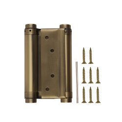 Петля пружинная двусторонняя (барная) FUARO DSH5 (125х86х1,5) INOX 201 AB бронза /65291/ (1шт)