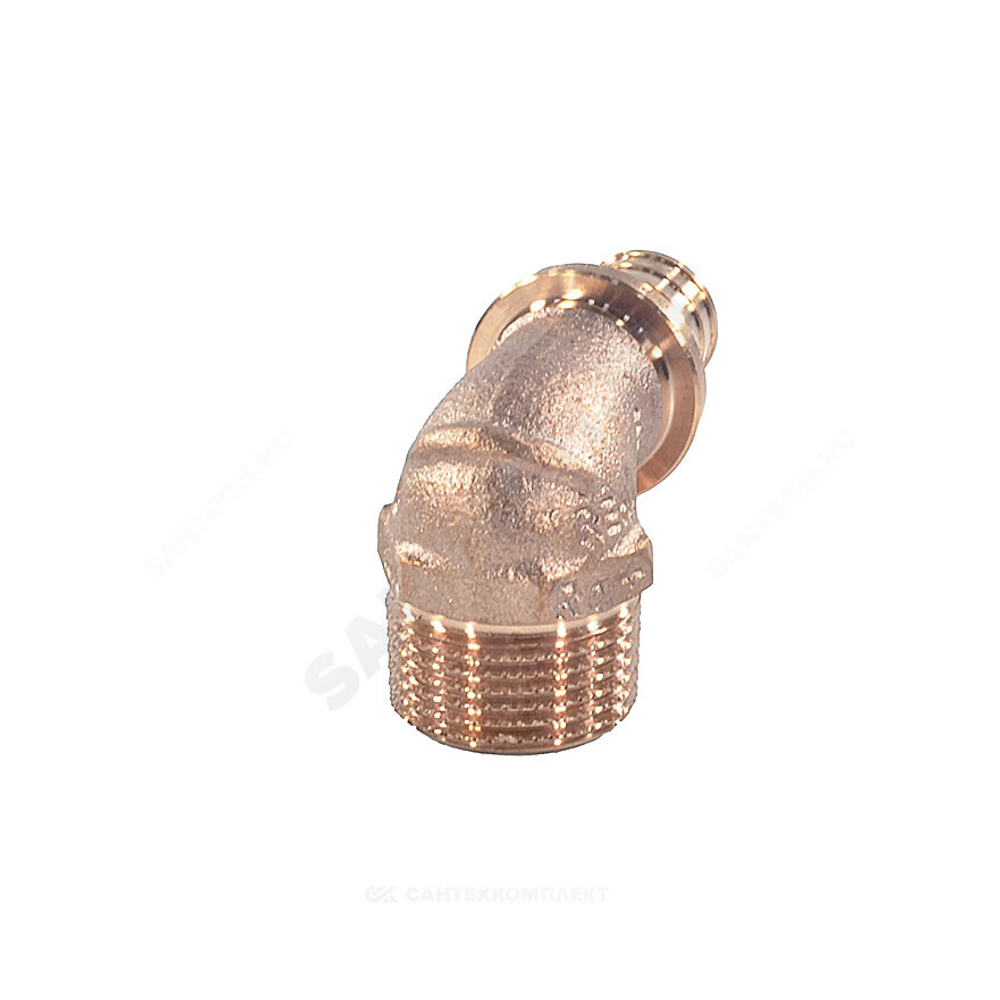 Угольник для PE-X труб аксиальный бронза Дн 16х1/2" НР RAUTITAN RX+ Rehau 14563471001 (13660881001)