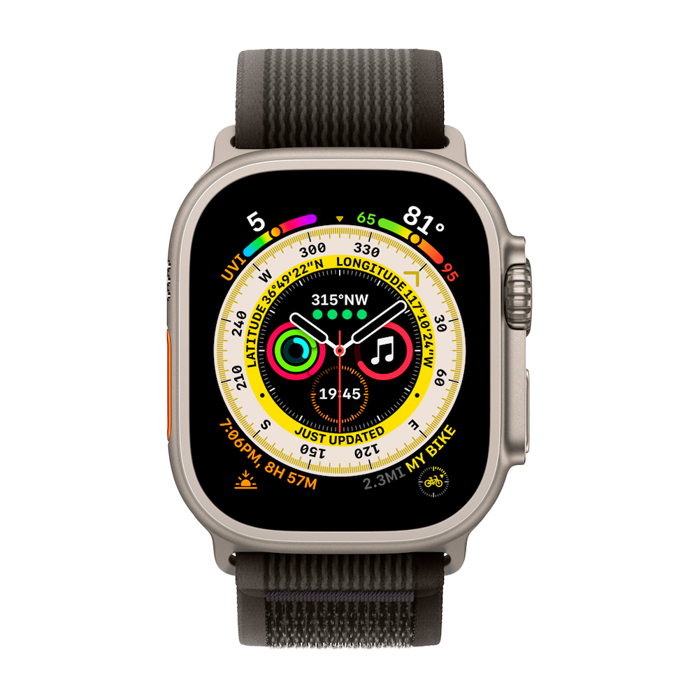Умные часы Apple Watch Ultra GPS + Cellular, 49mm, Trail Loop S/M, Black/Grey (Черный / Серый)