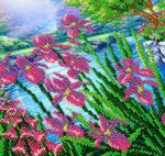 Набор для вышивания бисером Паутинка, Тихая заводь 38х28 см