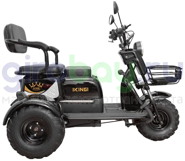 Электротрицикл IKINGI SIBTRIKE T3 Pro MAX 1000W (60V/30Ah) - Чёрный фото №7