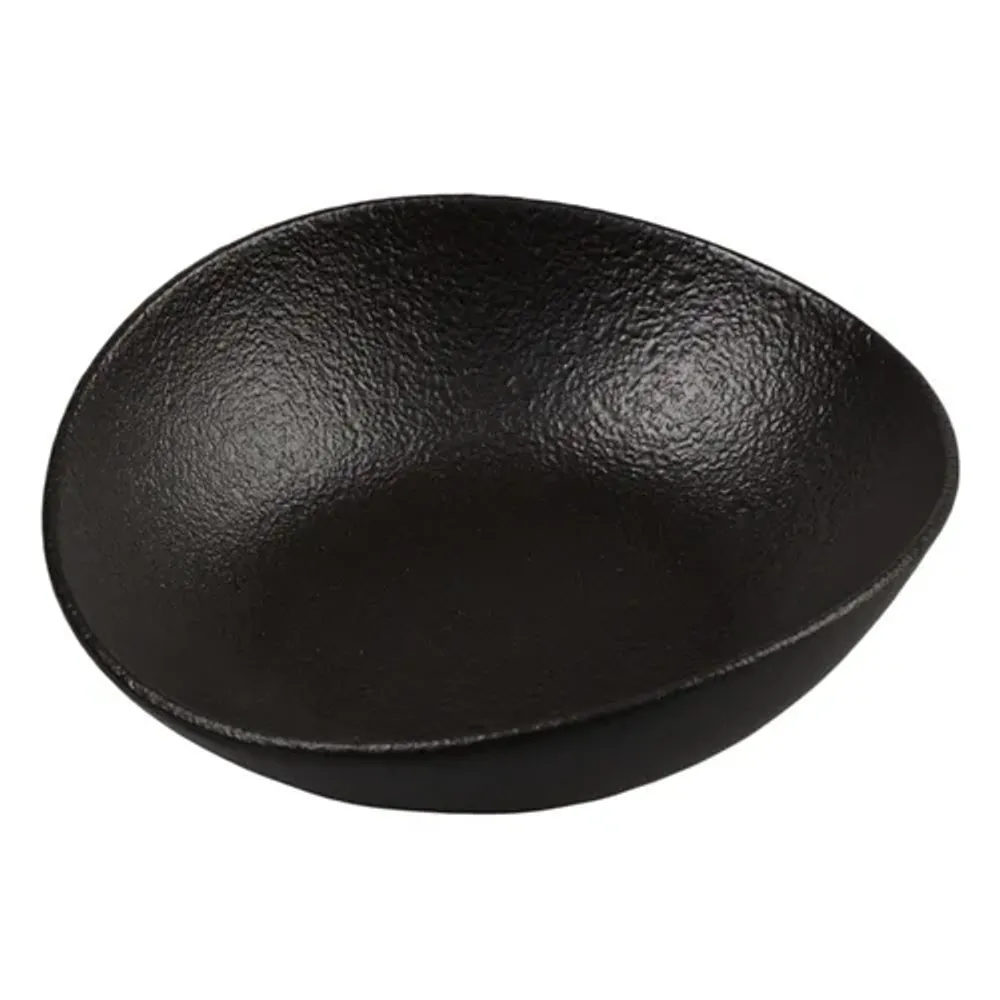 Салатник 260 мл 15*13,5 см h4,8 см емкость для закусок Wave Up Smooth Black Raw Stellar P.L. [6]