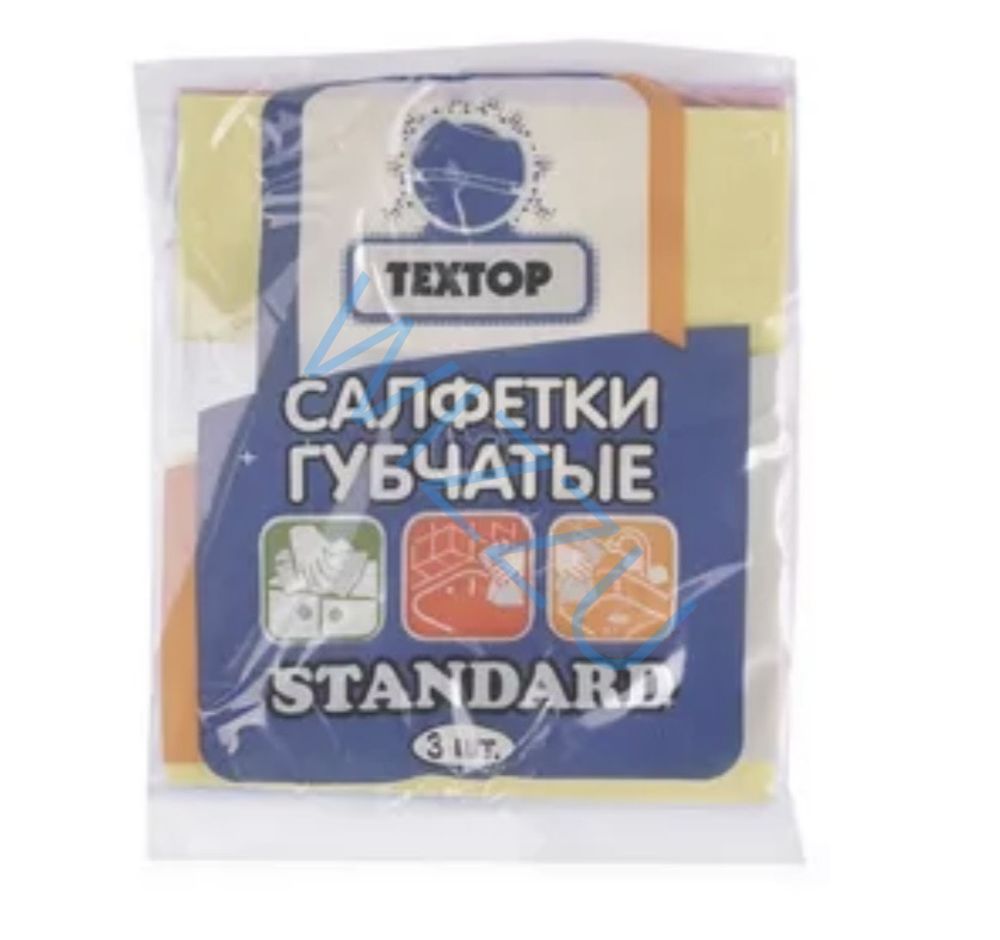 Салфетки губчатые PREMIUM 3шт/150шт ТЕХТОР (Т029)