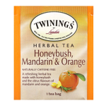 Twinings, травяной чай, ханибуш, мандарин и апельсин, без кофеина, 20 чайных пакетиков в индивидуальной упаковке, 40 г (1,41 унции)