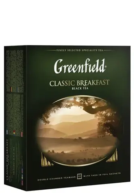 ГРИНФИЛД Классик Брекфаст (Greenfield - Classic Breakfast) черный, 100пак/1ш