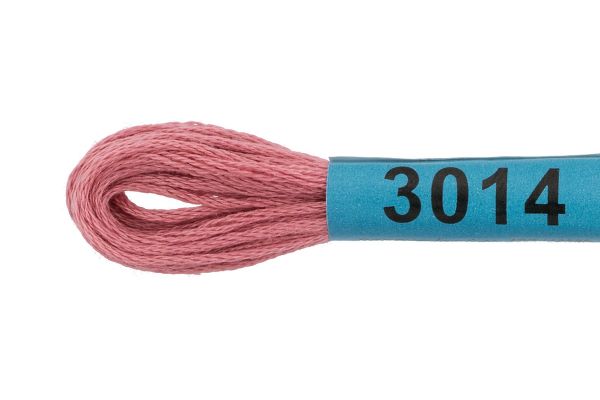 Мулине Gamma 100% хлопок, цв.3014 т.розовый, 24 мотка по 8 метров