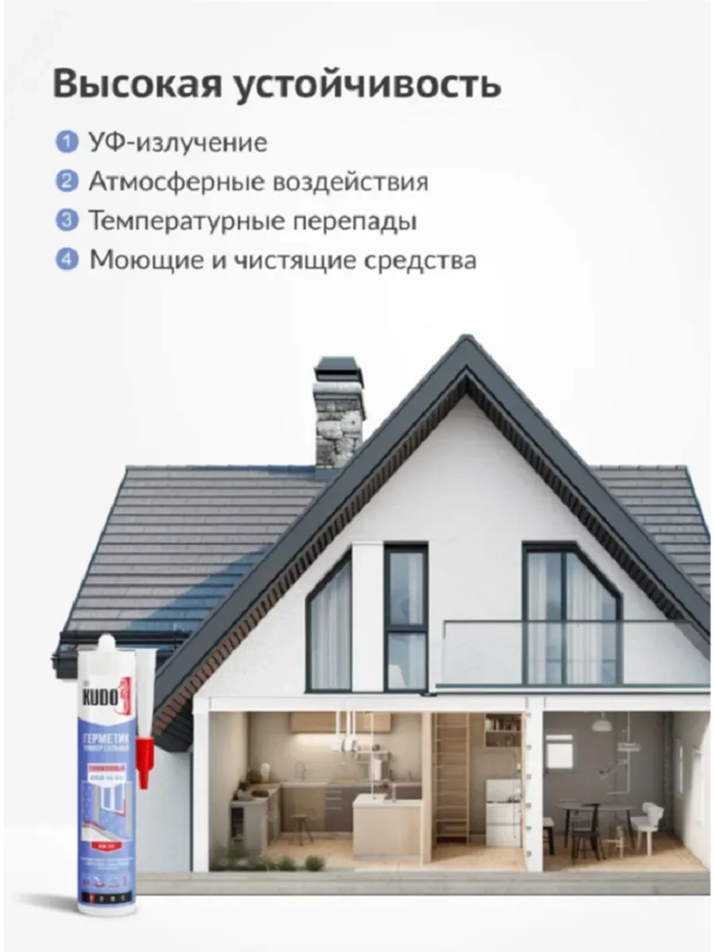 Герметик силиконовый универсальный белый 280 мл