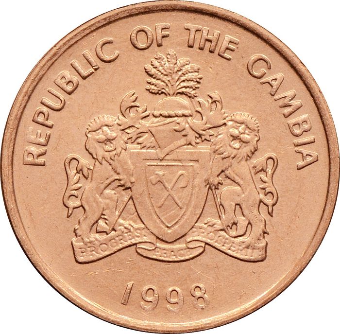 1 бутут 1998 Гамбия AU-UNC