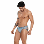 Серые трусы-джоки с цветочым принтом Avalon Jockstrap (Размер: L) (Цвет: серый)