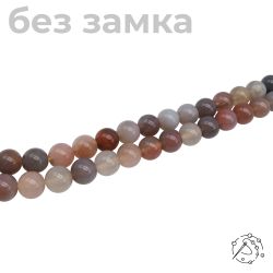 Нить бусин агат серый 10 мм