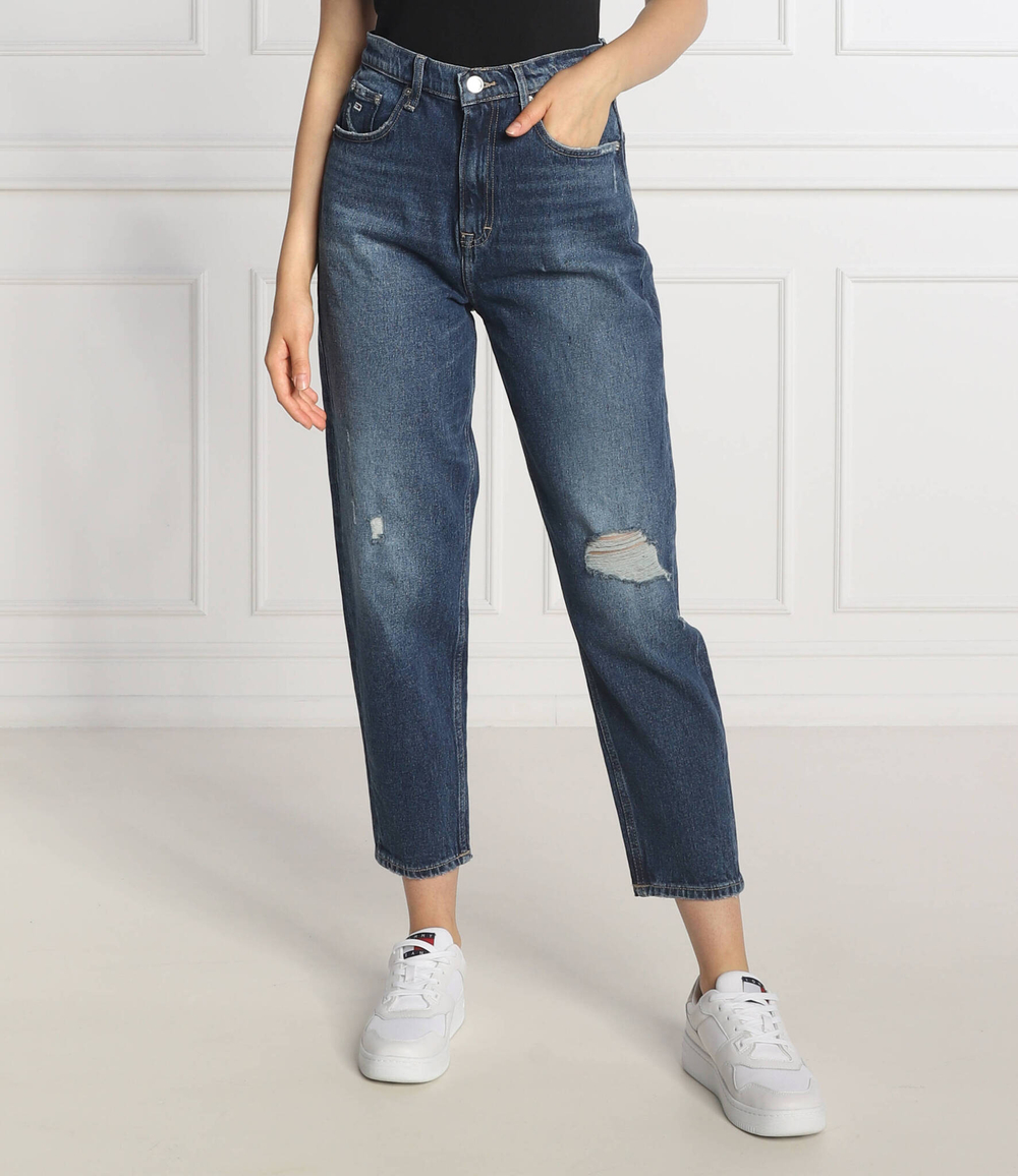 джинсы mom jean Tommy Jeans - темно-синий(DW0DW13902)