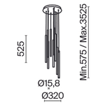 Подвесной светильник Maytoni MOD236PL-L54BS3K